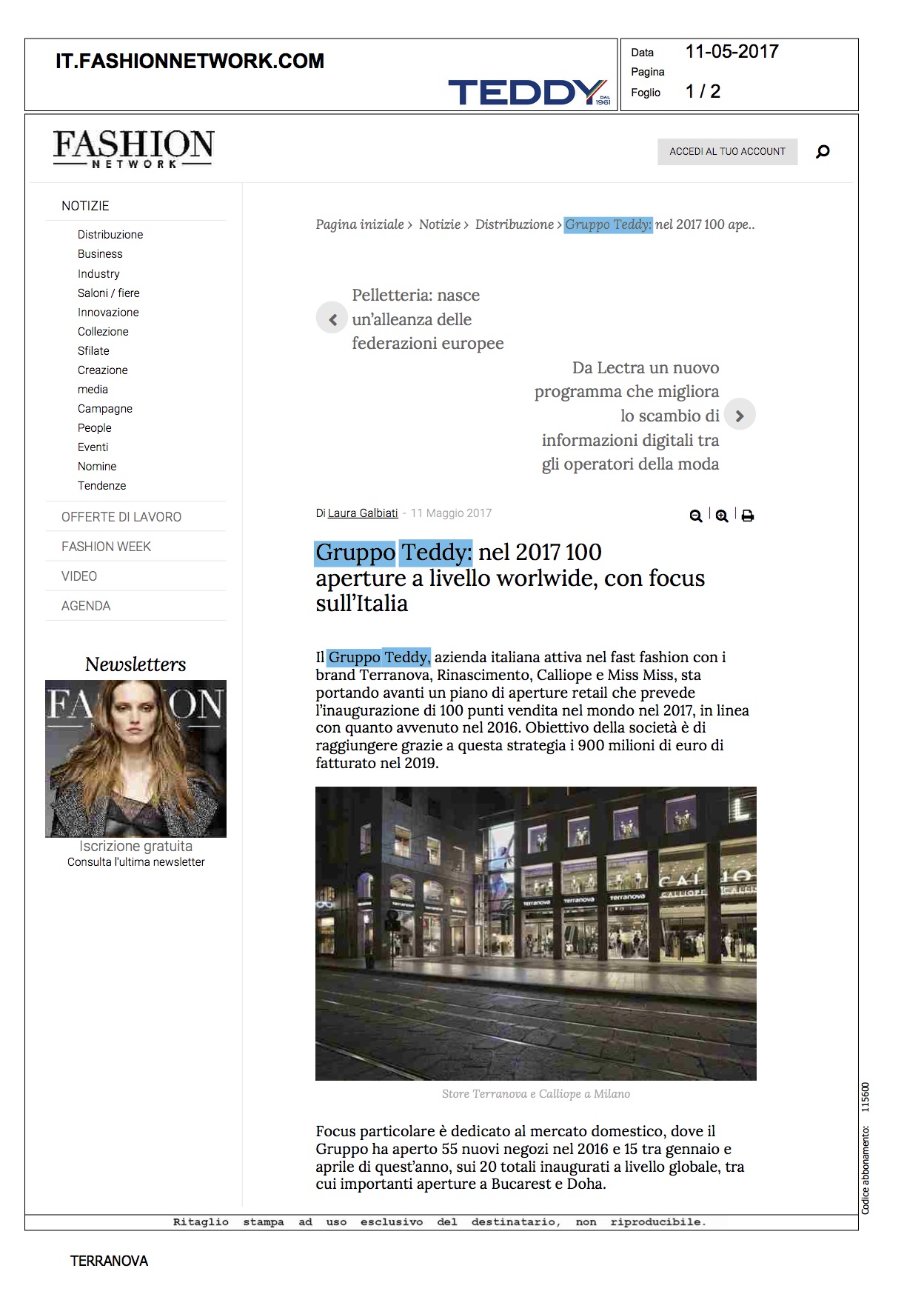 Gruppo Teddy - Fashion Network